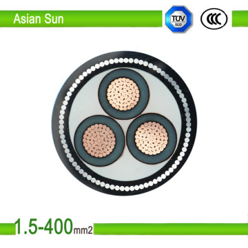 Fire Resistant 3 Core Swa/PVC Armoured 50mm2 25mm2 Power Cable